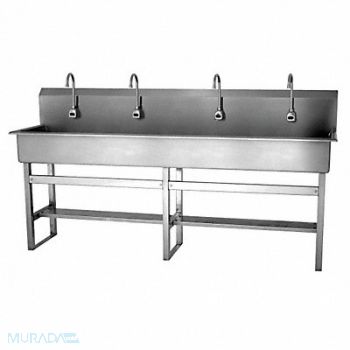 SANI-LAV SaniLav Wash Sta Rect 77inx16-1/2inx8in, 40D741