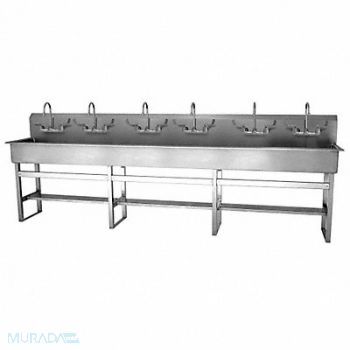 SANI-LAV SaniLav Wash Sta Rect 117inx16-1/2inx8in, 40D748