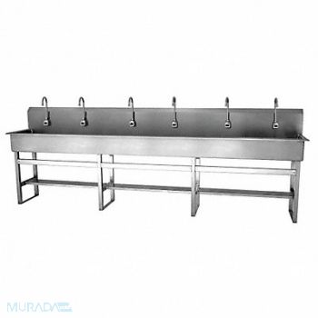 SANI-LAV SaniLav Wash Sta Rect 117inx16-1/2inx8in, 40D749