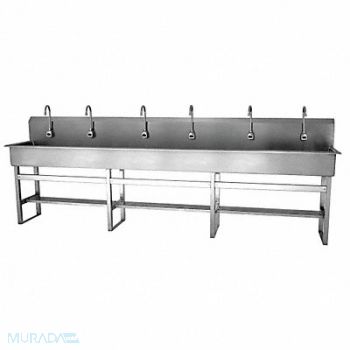 SANI-LAV SaniLav Wash Sta Rect 117inx16-1/2inx8in, 40D750