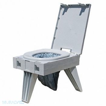 CLEANWASTE Portable Toilet Plastic 500 lb MaxWeight, 40D987