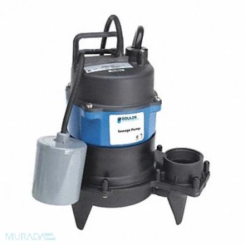 GOULDS WATER TECHNOLOGY 1/2 HP Sewage Ejector Pump 115VAC, 40GT81