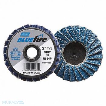 NORTON J5076 Flap Disc 3 in Dia P120 Grit Type 27, 40HV13