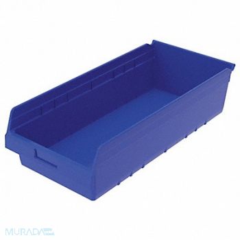 AKRO-MILS H2370 Shelf Bin Blue Plastic 6 in, 40J779