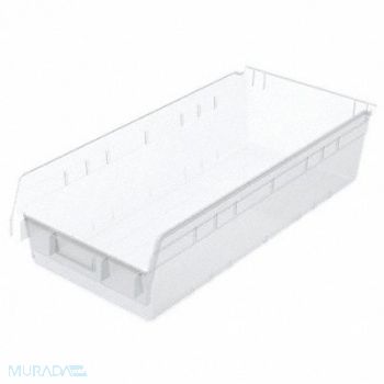 AKRO-MILS Shelf Bin Clear Plastic 6 in, 40J782