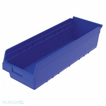 AKRO-MILS H2373 Shelf Bin Blue Plastic 6 in, 40J797