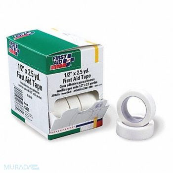 FIRST AID ONLY First Aid Tape Wht 1/2inW 2-1/2yd. PK20, 40JH09