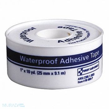 FIRST AID ONLY Waterproof Tape White WP1 W 10 yd. L, 40JH11