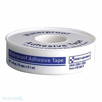 FIRST AID ONLY Waterproof Tape White WP1/2 W 10 yd. L, 40JH12