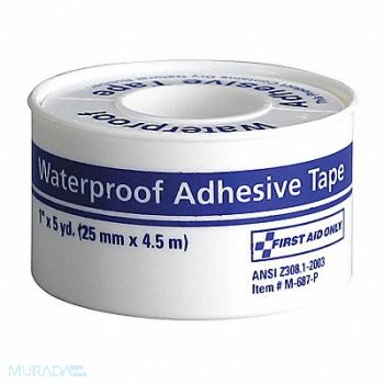 FIRST AID ONLY Waterproof Tape White WP1 W 5 yd. L, 40JH13