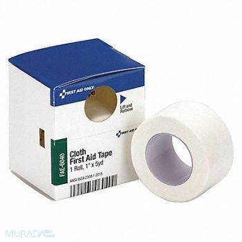 FIRST AID ONLY First Aid Tape White 1 in W 5 in L, 40JH45