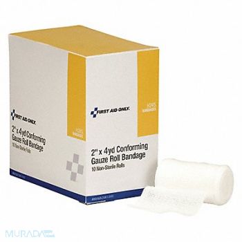 FIRST AID ONLY Gauze Roll Includes 10 Rolls Non-Sterile, 40JH61