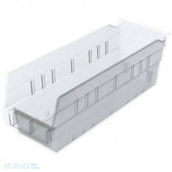 AKRO-MILS Shelf Bin Clear Indstr Grd Poly 4 in, 40K438