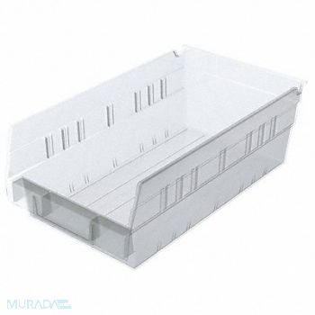 AKRO-MILS Shelf Bin Clear Indstr Grd Poly 4 in, 40K441