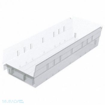 AKRO-MILS Shelf Bin Clear Indstr Grd Poly 4 in, 40K442