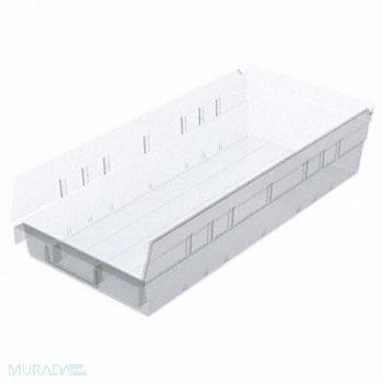 AKRO-MILS Shelf Bin Clear Indstr Grd Poly 4 in, 40K444