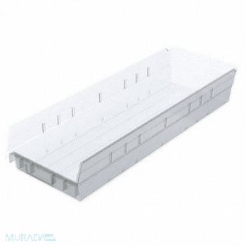 AKRO-MILS Shelf Bin Clear Indstr Grd Poly 4 in, 40K445
