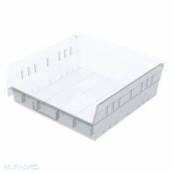 AKRO-MILS Shelf Bin Clear Indstr Grd Poly 4 in, 40K446