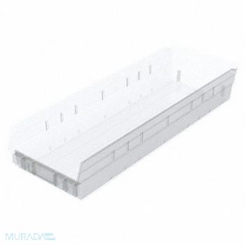 AKRO-MILS Shelf Bin Clear Indstr Grd Poly 4 in, 40K449