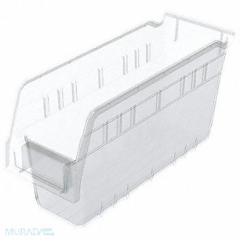 AKRO-MILS Shelf Bin Clear Plastic 6 in, 40K450