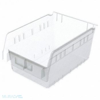 AKRO-MILS Shelf Bin Clear Plastic 6 in, 40K452