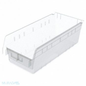 AKRO-MILS Shelf Bin Clear Plastic 6 in, 40K453