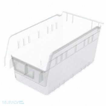 AKRO-MILS Shelf Bin Clear Plastic 6 in, 40K454