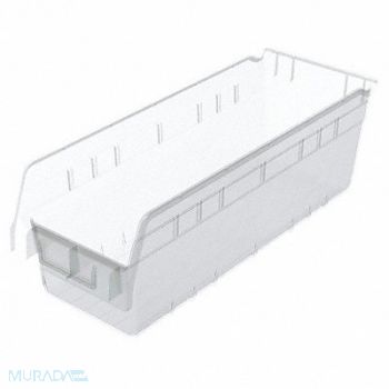 AKRO-MILS Shelf Bin Clear Plastic 6 in, 40K456