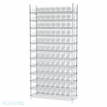 AKRO-MILS D5527 Bin Shlvng 14inx74inx36in Clear, 40K512