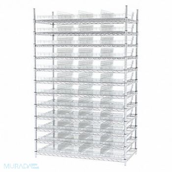 AKRO-MILS Bin Shlvng 24inx74inx48in Clear, 40K522