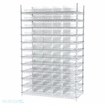 AKRO-MILS Bin Shlvng 24inx74inx48in Clear, 40K523