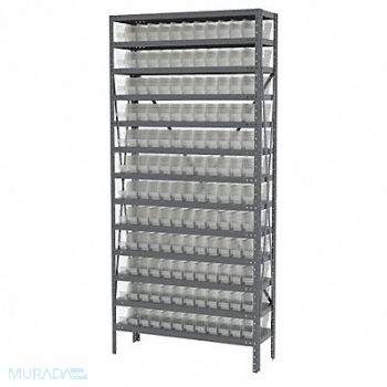AKRO-MILS Bin Shlvng 12inx79inx36in Clear, 40K541