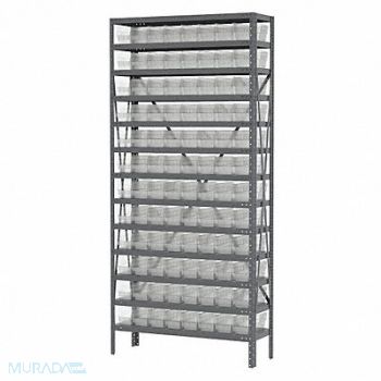 AKRO-MILS Bin Shlvng 12inx79inx36in Clear, 40K542