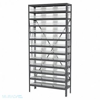 AKRO-MILS Bin Shlvng 12inx79inx36in Clear, 40K545