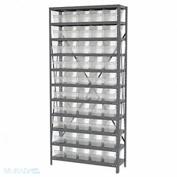 AKRO-MILS Bin Shlvng 18inx79inx36in Clear, 40K552