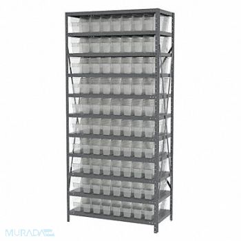 AKRO-MILS Bin Shlvng 18inx79inx36in Clear, 40K553