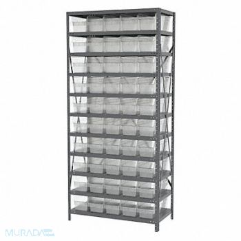 AKRO-MILS Bin Shlvng 18inx79inx36in Clear, 40K555