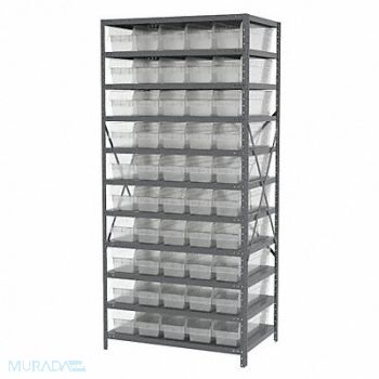 AKRO-MILS Bin Shlvng 24inx79inx36in Clear, 40K556