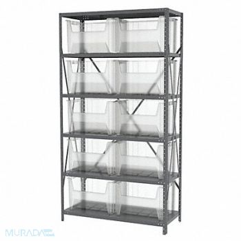AKRO-MILS Bin Shlvng 18inx79inx36in Clear, 40K558