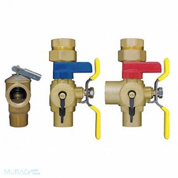 WEBSTONE Tankless Water Heater Valve 1 in Brass, 40L230