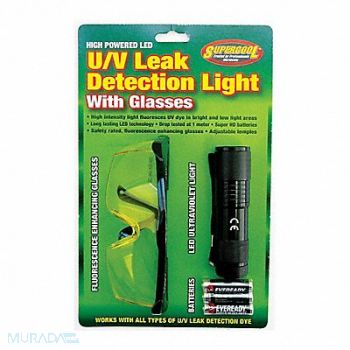 SUPERCOOL LED U/V Leak Detection Light 7 in Steel, 40L409