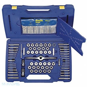 IRWIN HANSON Tap/Die Set 116pc BSP Metric NPT UNC, 40L824