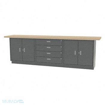 GREENE MANUFACTURING INC. Cabinet Bench Butcher Block 120 W 24 D, 40LF09