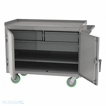 GREENE MANUFACTURING INC. Mobile Cabinet Bench Steel 36 W 24 D, 40LF16