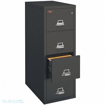 FIREKING FR Filing Cabinet 4 Drawrs Lgal Blk, 40LL44