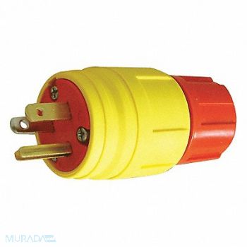 ERICSON Plug Industrial 5-15P 15A 125VAC Yellow, 40LN02