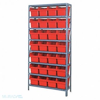 QUANTUM STORAGE SYSTEMS G7420 Bin Shlvng 12inx75inx36in Red, 40N193