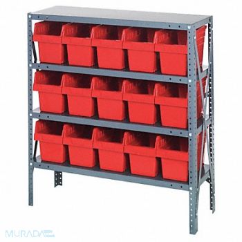QUANTUM STORAGE SYSTEMS G7416 Bin Shlvng 12inx39inx36in Red, 40N196