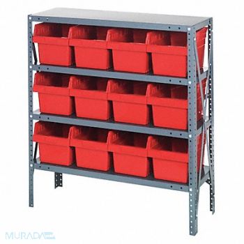 QUANTUM STORAGE SYSTEMS G7417 Bin Shlvng 12inx39inx36in Red, 40N197
