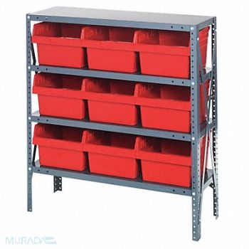 QUANTUM STORAGE SYSTEMS G7425 Bin Shlvng 18inx39inx36in Red, 40N207